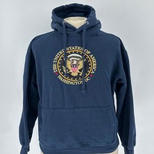 GEMROCK Kids Navy Blue United States Of America Presidential Seal Hoodie XL